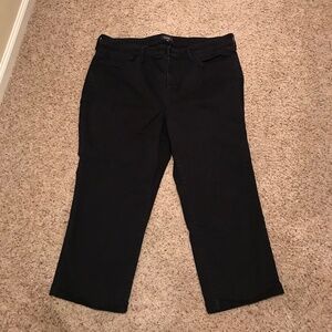 Cropped black jeans